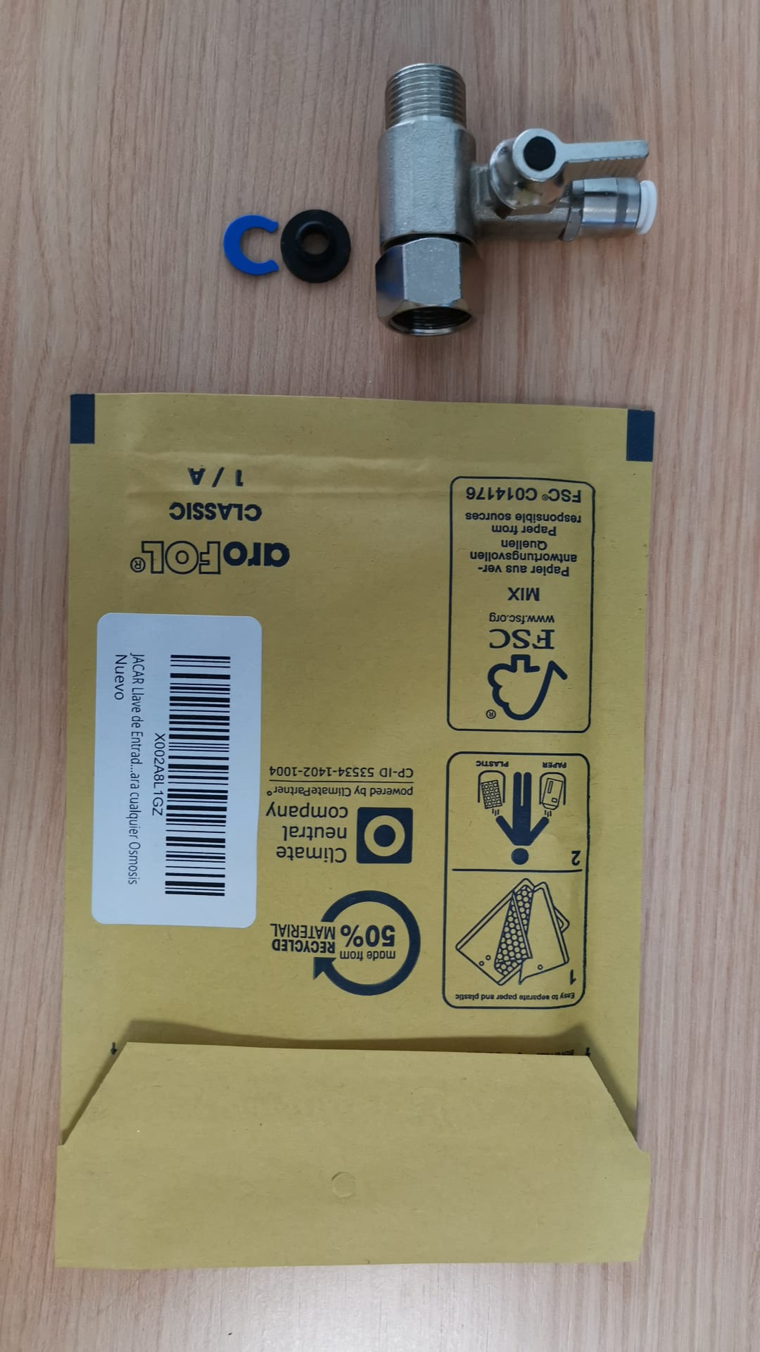 LLAVE DE PASO ENTRADA OSMOSIS